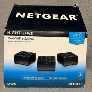 NIB Netgear Nighthawk Mesh Wi-Fi 6 System Router Dual-Band AX1800 MK63